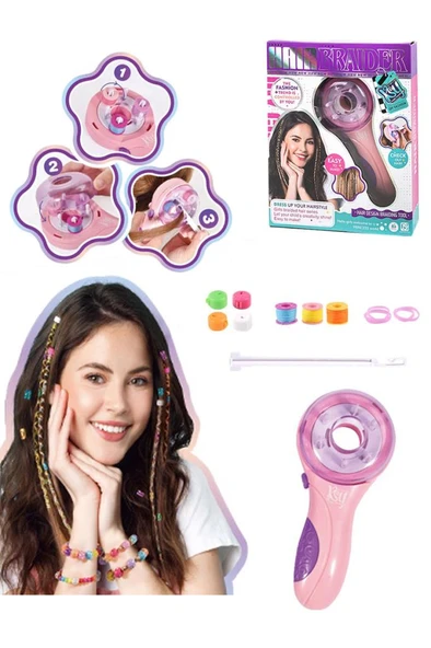 İpli Oyuncak Moda Saç Süsleme Makinası Oyun Seti ürün görseli 1