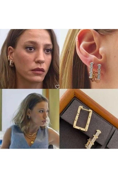 Serenay Küpe 925 Ayar - Resim 2