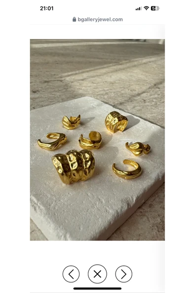 Ear Cuff Küpe Tekli 925 Ayar - Resim 3