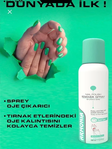 Hızlı Oje Çıkarıcı Sprey Aseton (KOYU RENK OJELER DAHİL BULAŞTIRMADAN TEMİZLEME) 100 ml ürün görseli 1