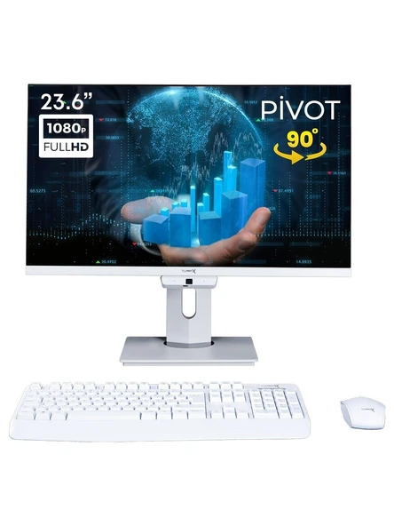 Turbox TAX1659 I5 4440 16GB Ram 512GB SSD 23.6 Inç Fhd Pivot Webcam Wifi All In One Pc ürün görseli 1