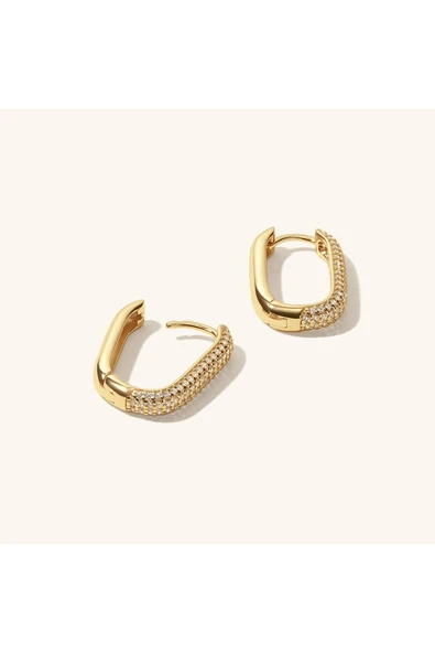 Taşlı Küpe 925 Ayar - Resim 2
