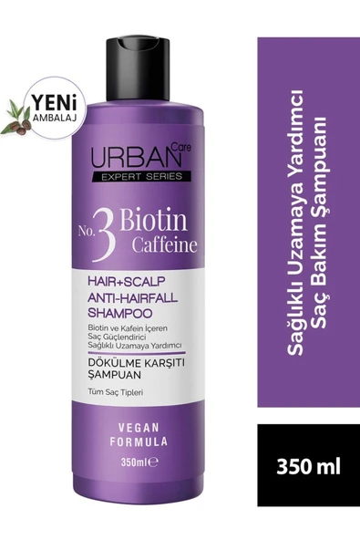 URBAN Care Expert Biotin ve Kafein Dökülme Karşıtı Saç Bakım Şampuanı-Hızlı Uzamaya Yardımcı-350 ML ürün görseli 1