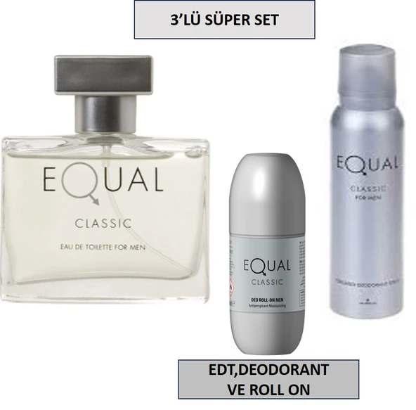 Equal Edt 75ml + Deodorant 150ml + Roll On ürün görseli 1