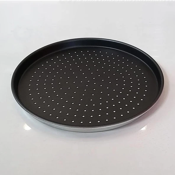 Alüminyum Teflon Tabanlı, Delikli Pizza Tavası 34 Cm ürün görseli 1