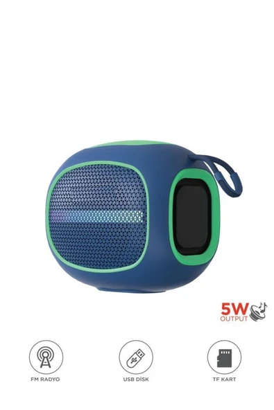 Bluetooth Hoparlör Taşınabilir Kablosuz Speaker FM Radyo USB TF Kart 5W D90 ürün görseli 1