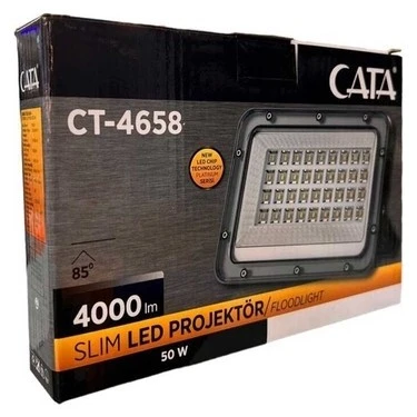 Cata CT-4658 50W Slim Led Projektör 6400K Beyaz Işık ürün görseli 1