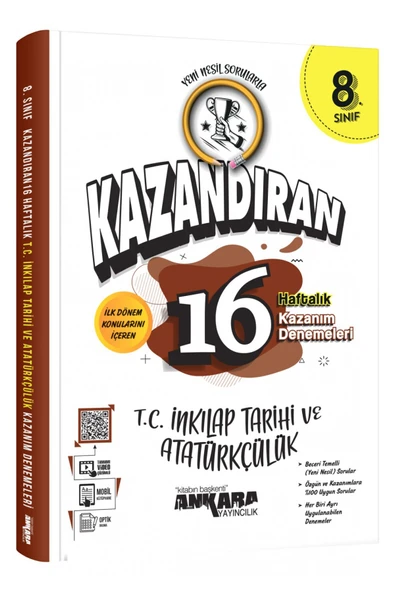 Lgs 8. Sınıf 1. Dönem Kazandıran 16 Haftalık İnkılap Tarihi ve Atatürkçülük Kazanım Denemeleri ürün görseli 1