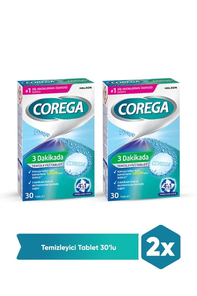 COREGA Cleanser Bio Protez Temizleme Tableti 30'lu X 2 Adet ürün görseli 1