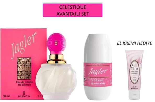 Jagler Classic Kadın Parfüm Edt 60 ml+ Roll-on Kadın 50ml (Gliserinli El Kremi Hediye) ürün görseli 1