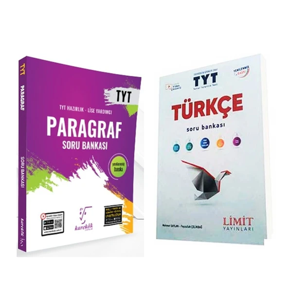 Limit Yayınları TYT Türkçe ve Karekök Yayınları Paragraf Soru Bankası Seti 2 Kitap ürün görseli 1