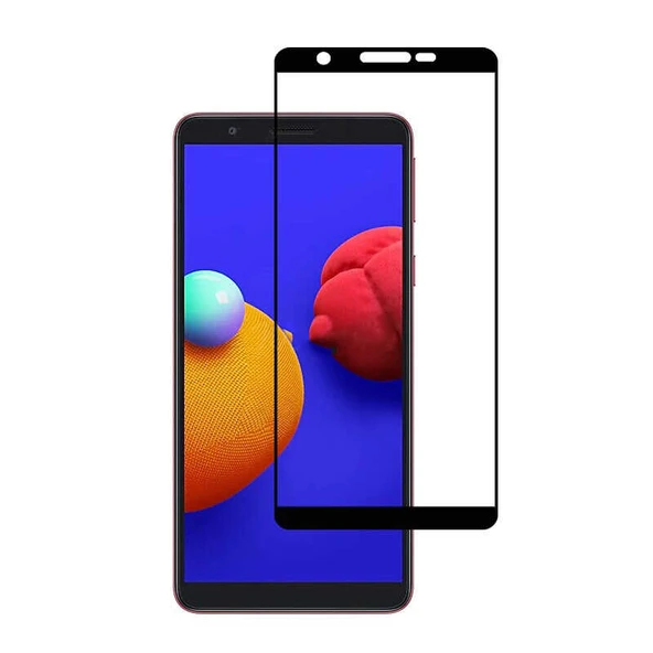 Galaxy A01 Core Ekran Koruyucu Ekranı Tam Kaplayan Kenarları Kırılmaya Dayanıklı Cam Koruyucu ürün görseli 1