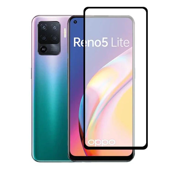 Oppo Reno 5 Lite Ekran Koruyucu Ekranı Tam Kaplayan Kenarları Kırılmaya Dayanıklı Cam Koruyucu ürün görseli 1