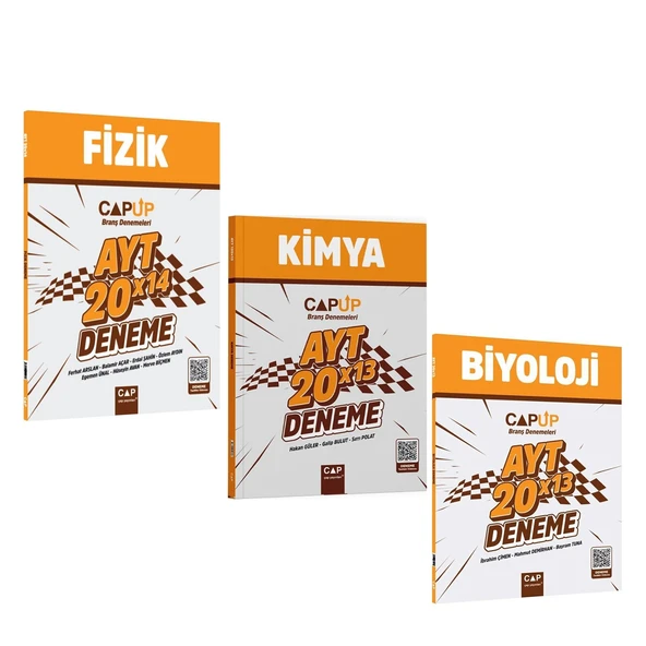 Çap Yayınları AYT Fizik Kimya ve Biyoloji Deneme Seti 3 Kitap ürün görseli 1