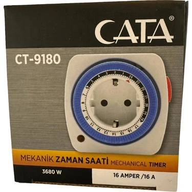 Cata CT-9180 3680W Zaman Ayarlı Mekanik Priz ürün görseli 1