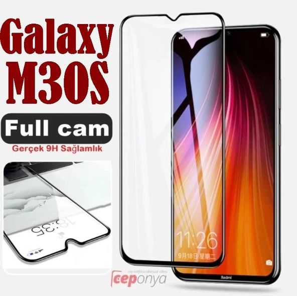 Galaxy M30S Ekran Koruyucu Ekranı Tam Kaplayan Kenarları Kırılmaya Dayanıklı Cam Koruyucu ürün görseli 1