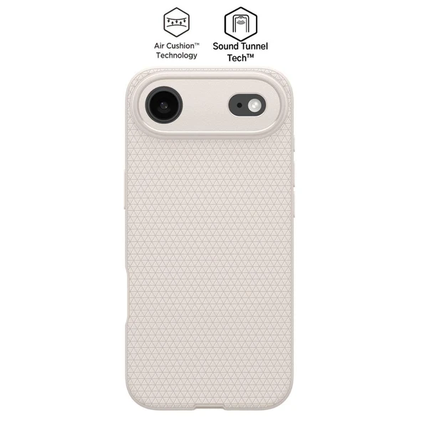 Spigen iPhone Air ile Uyumlu Kılıf Liquid Air Hava Kanalı Teknolojisi Askeri Sınıf Koruma Dokulu Yüzey Kapak Natural Titanium ürün görseli 1