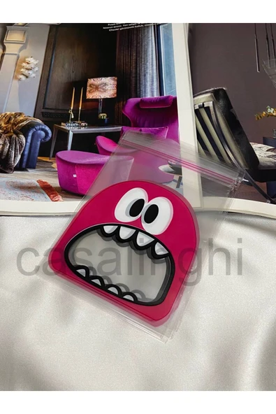 Pembe Canavar Desenli Kendinden Yapışkanlı Jelatin Poşet Karne Günü 10x15 Cm (KAPAK DAHİL)- 25 Adet ürün görseli 1