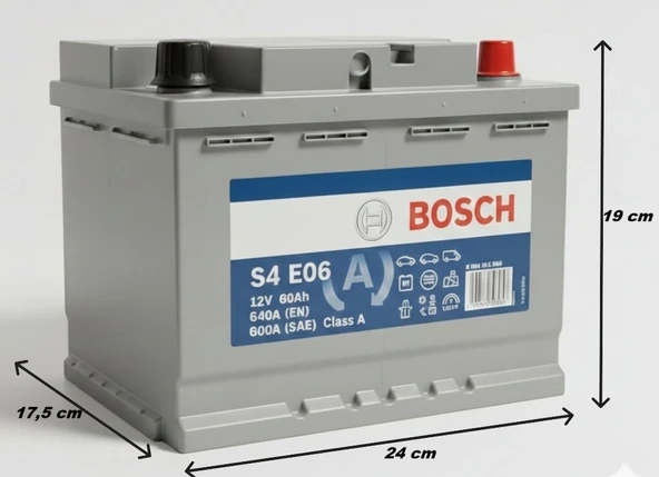 Bosch S4 E06 EFB 12 V 60 Ah Start-Stop Akü - Resim 2