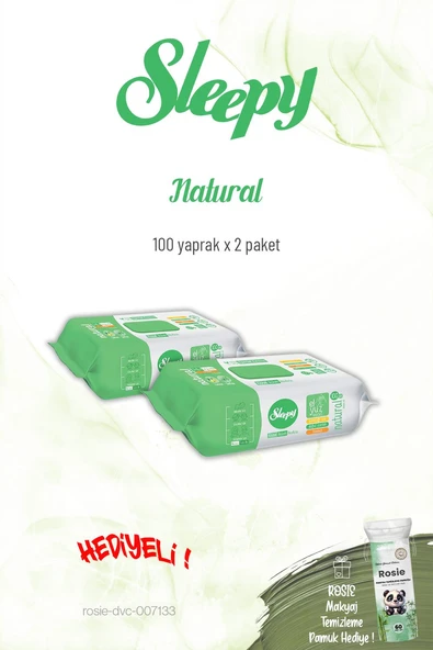 2'li Sleepy Natural Kişisel Bakım Havlusu 100'lü ve Rosie ürün görseli 1
