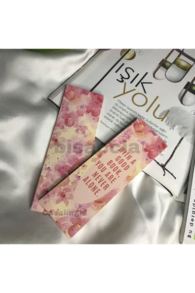 Pembe İngilizce Yazılı Kitap Ayracı Çift Taraflı Hediyelik Okul Kurs Birthday Ayraç 48 Adet ürün görseli 1