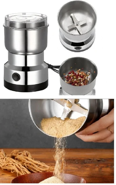 4 Bıçaklı Elektrikli Öğütücü Blender Kahve Fındık Baharat Tahıl Biber Değirmeni ürün görseli 1