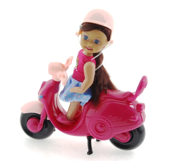 Cute Doll Mini Bebek ve Mor Vespa - Resim 3