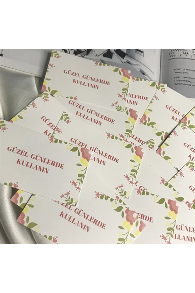 Renkli Güzel Günlerde Kullanın Kartı E Ticaret Hediye Kartı Müşteri Memnuniyeti 8x5 Cm - 50 Adet ürün görseli 1