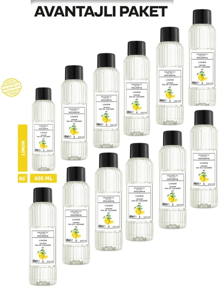 Limon Kolonyası 12Lİ SET- 80 Derece Pet Şişe 400 ml 12 ADET ürün görseli 1