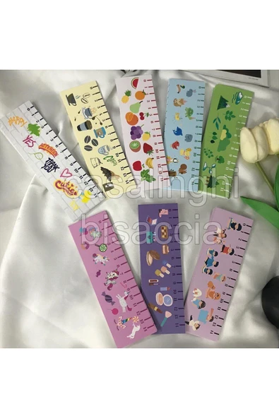 20 Adet- Sevimli Karakterler Kart Cetvel Kitap Ayracı Karışık Hediyelik Okul Kurs Birthday Karne ürün görseli 1
