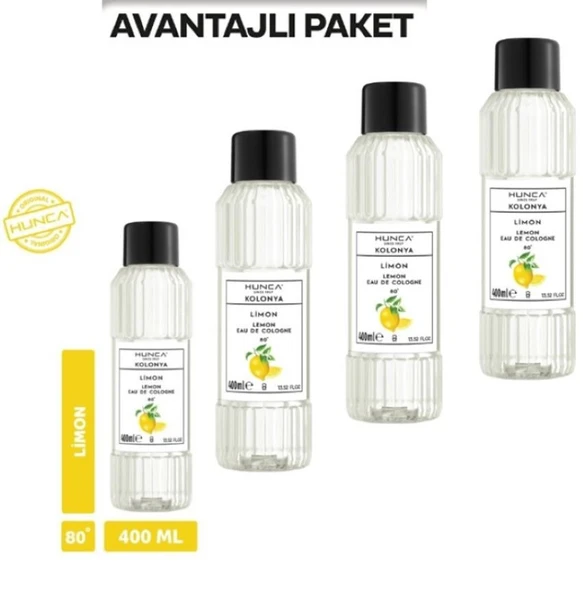 Limon Kolonyası 400 ml Ferahlatıcı Koku, Kalıcı Etki 4 Adet ürün görseli 1
