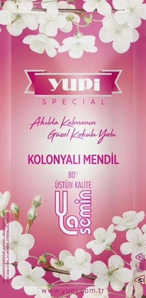 Yasemin Kolonyalı Mendil (Edp Parfümlü) - 50 Adet ürün görseli 1