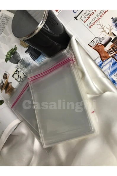 Yapışkanlı Jelatin Poşet Bantlı Şeffaf Opp Torba Paket 10x15 Cm (KAPAK PAYI DAHİL) - 50 Adet ürün görseli 1
