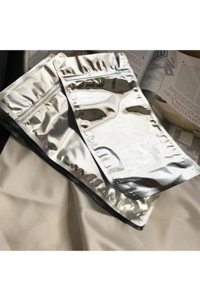 11x18.5 Cm Gümüş Renk Doypack Ön Şeffaf - (5 Adet) ürün görseli 1