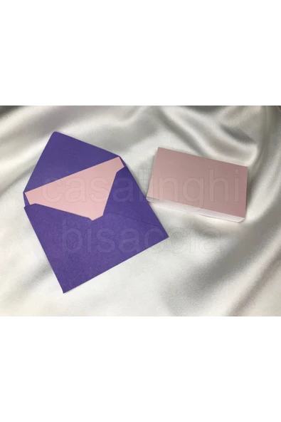 Yazısız Pembe Renkli Kart Tek Taraflı Tek Renk Boş Yazılabilir Mesaj Kartı 8x5 Cm - 40 Adet ürün görseli 1