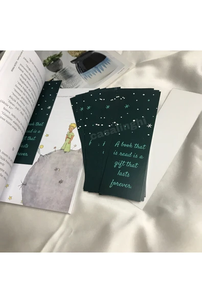 İngilizce Yazılı Kitap Ayracı Tek Taraflı Hediyelik Okul Kurs Birthday Ayraç Bookmark - 20 Adet ürün görseli 1