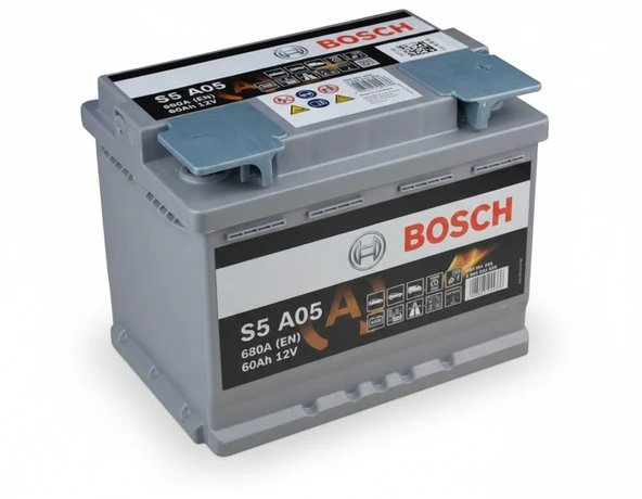 Bosch S5 A05 AGM 12 V 60 Ah 680 CCA Akü ürün görseli 1