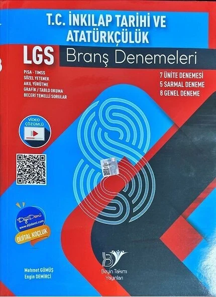 Beyin Takımı Yayınları 8. Sınıf LGS T.C. İnkılap Tarihi ve Atatürkçülük Deneme ürün görseli 1