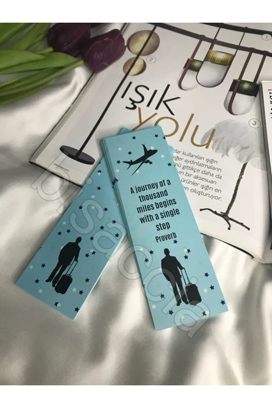 İngilizce Yazılı Kitap Ayracı Mavi Renk Çift Taraflı Ayraç Hediyelik Okul Kurs Birthday 48 Adet ürün görseli 1