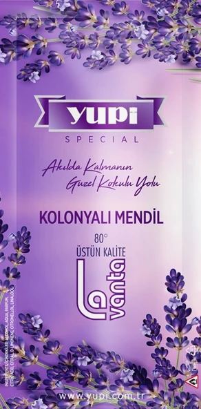 Lavanta Kolonyalı Mendil (Edp Parfümlü) - 50 Adet ürün görseli 1