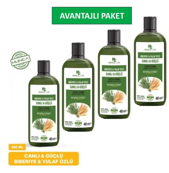 Defne Ve Sarımsaklı Şampuan, Saç Dökülmesine Karşı Yardımcı 485 ml 4 lü Set ürün görseli 1