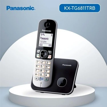 Panasonic Dect Telefon KX-TG6811 (Elektrik Kesintisinde Konuşabilme) SIYAH ürün görseli 1