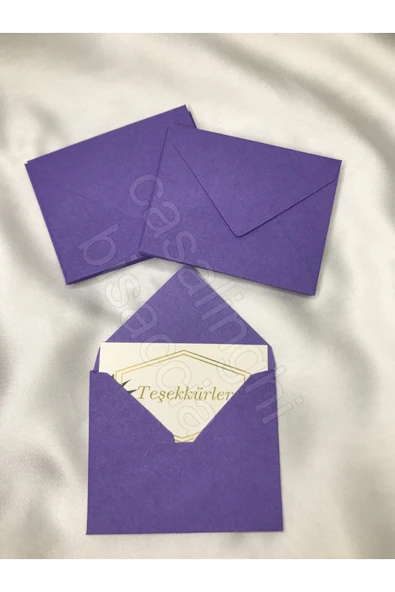 5 Adet - Mor Zarf Sevimli Küçük Mesaj Zarfı Renk Seçenekli 7x9 CM ürün görseli 1