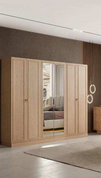 GUELL MDF 6 KAPILI DOLAP ürün görseli 1