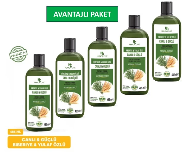 Biberiye & Yulaf Özlü Şampuan, Saç Dökülmesine Karşı Yardımcı 485 ml 5 li Set ürün görseli 1