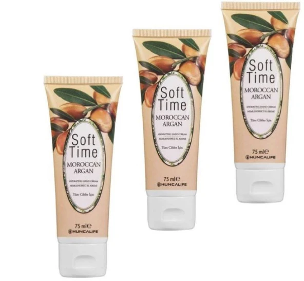 Hunca Care Soft Time Argan Yağlı Gençleştirici 3 ADET El Kremi 75 ml ürün görseli 1