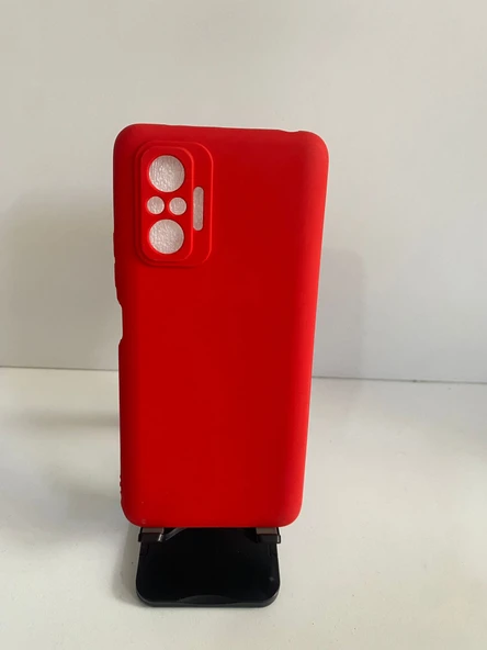 REDMİ NOT 10 PRO KIRMIZI ŞEFFAF KILIF ürün görseli 1