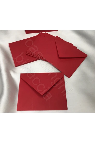 Kırmızı Sevimli Küçük Mesaj Zarfı Red Envelope Renk Seçenekli - 7*9 Cm - 10 Adet ürün görseli 1