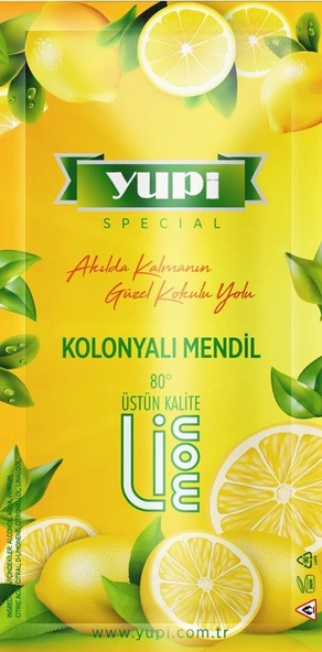 Limon Kolonyalı Mendil (Edp Parfümlü) - 50 Adet ürün görseli 1
