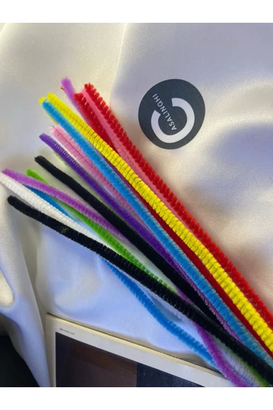 Şönil Pastel Renkler Karışık Renk 30 Cm Okul Kurs Hobi Sanatsal Malzemeler 1 Paket ürün görseli 1